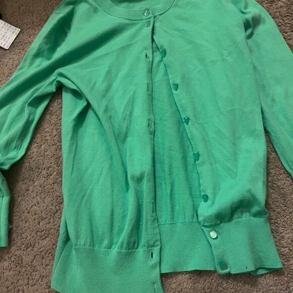 J Crew green clare cardigan xs - Picture 5 of 8